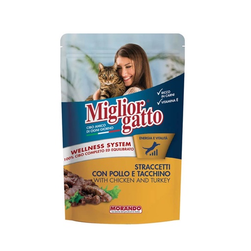 Miglior Gatto Strips With Chicken& Turkey 100g